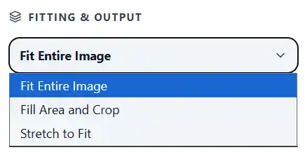 Resize mode options exact contain and cover in the image resizer